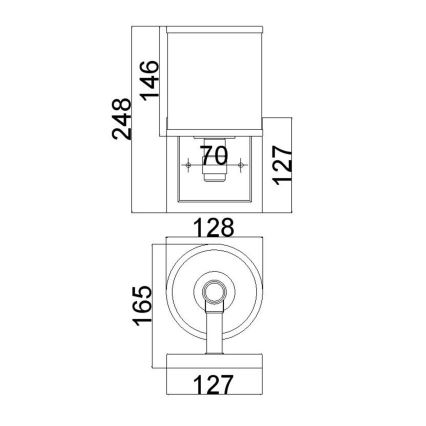 Feiss - Iluminação de parede PROSPECT PARK 1xE27/60W/230V cromado brilhante