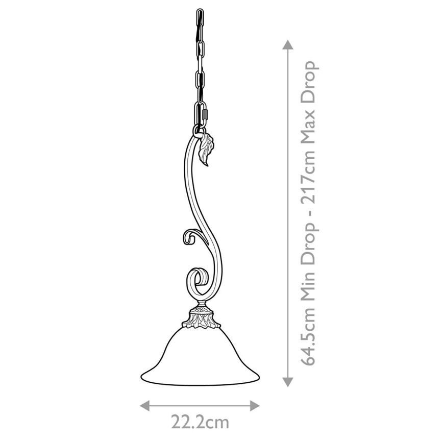 Feiss - Candeeiro suspenso SONOMA VALLEY 1xE27/60W/230V