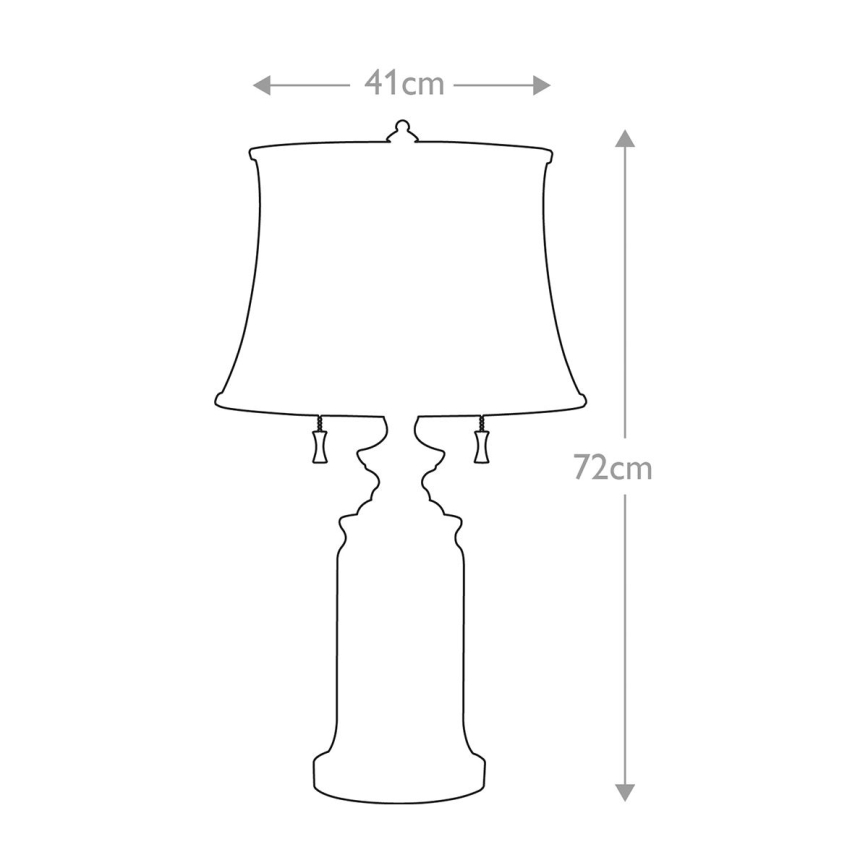 Feiss - Candeeiro de mesa STATEROOM 2xE27/60W/230V latão
