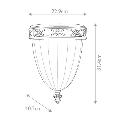 Feiss - Iluminação de parede DRAWING ROOM 1xE27/60W/230V bronze