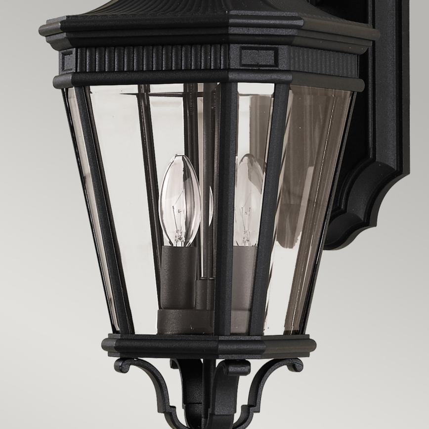 Feiss - Iluminação de parede exterior COTSWOLD LANE 2xE14/60W/230V IP44 preto