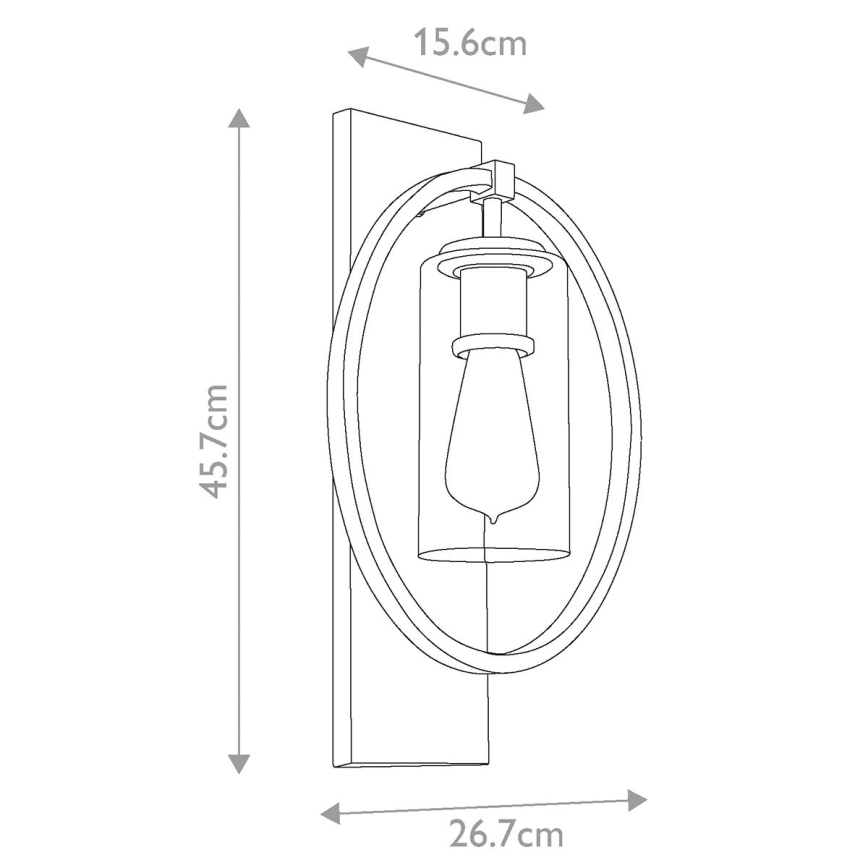 Feiss - Iluminação de parede MARLENA 1xE27/60W/230V antracite