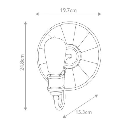 Feiss - Iluminação de parede URBAN RENEWAL 1xE27/100W/230V bronze