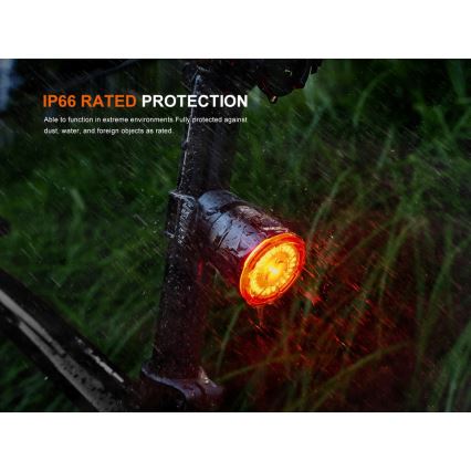 Fenix BC06R - Luz de bicicleta LED  recarregável e regulável LED/USB IP66 90 lm 24,5 h 560 mAh