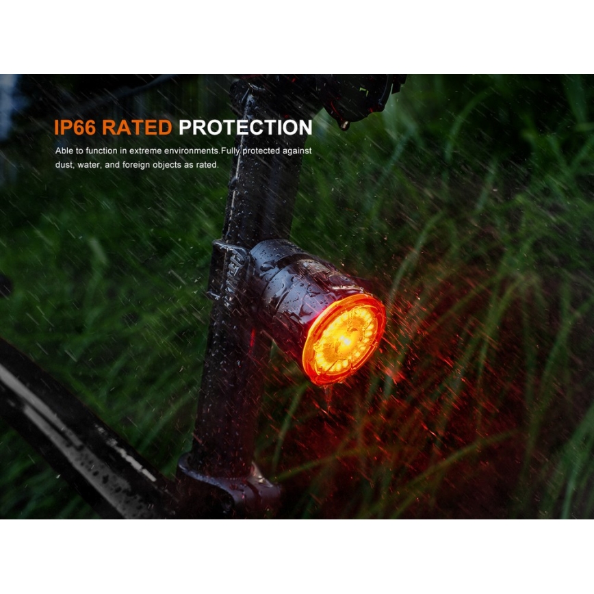 Fenix BC06R - Luz de bicicleta LED  recarregável e regulável LED/USB IP66 90 lm 24,5 h 560 mAh