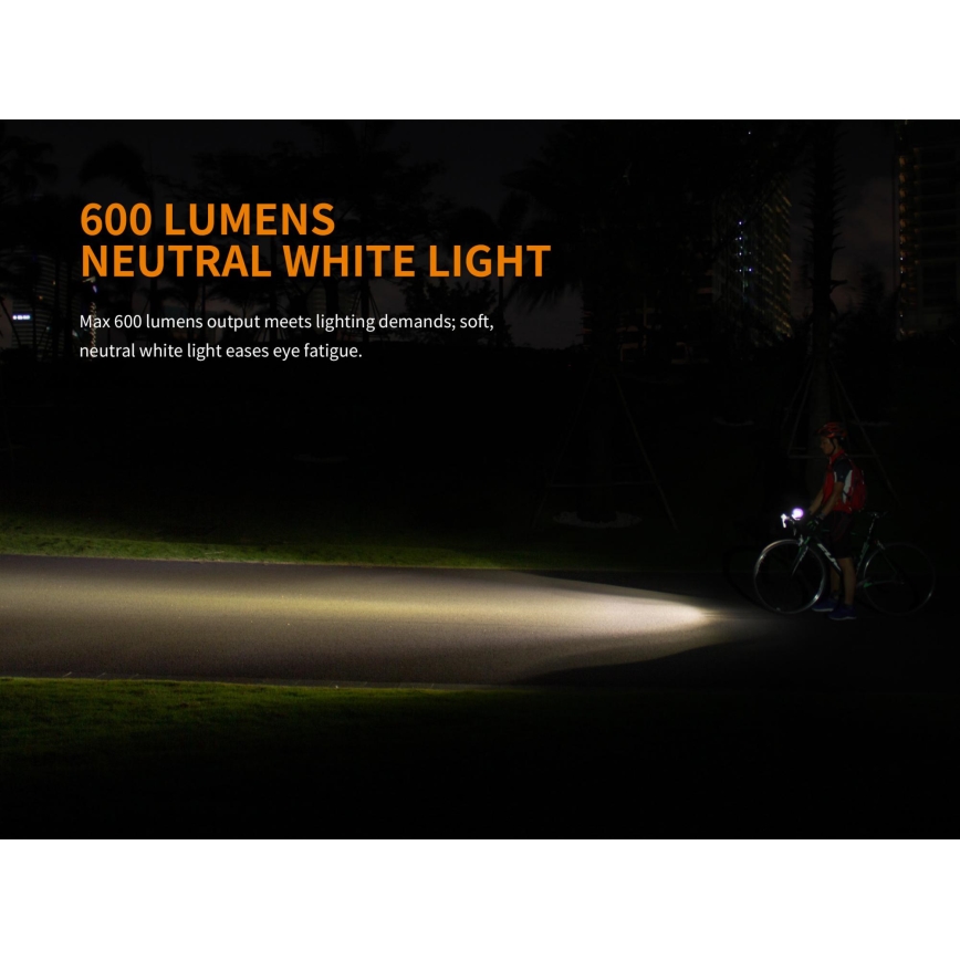 Fenix BC25R - Iluminação de bicicleta recarregável LED LED/USB IP66 600 lm 36 hrs