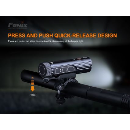 Fenix BC26R - Iluminação de bicicleta recarregável LED/USB IP68 1600 lm 65 hrs