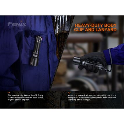 Fenix C7 - LED Lanterna recarregável com regulagem de brilho LED/1x21700 IP68 3000 lm 68 h