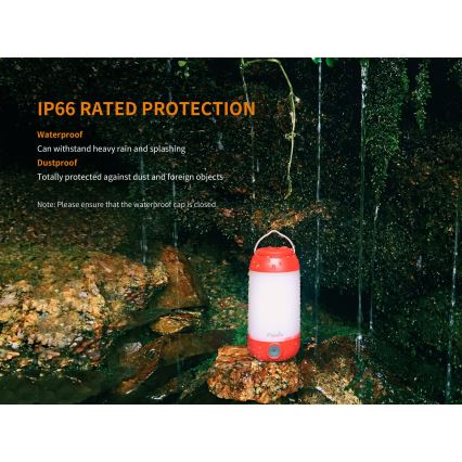 Fenix CL26RBLACK - LED Regulação portable rechargeable candeeiro LED/USB IP66 400 lm 400 h preto