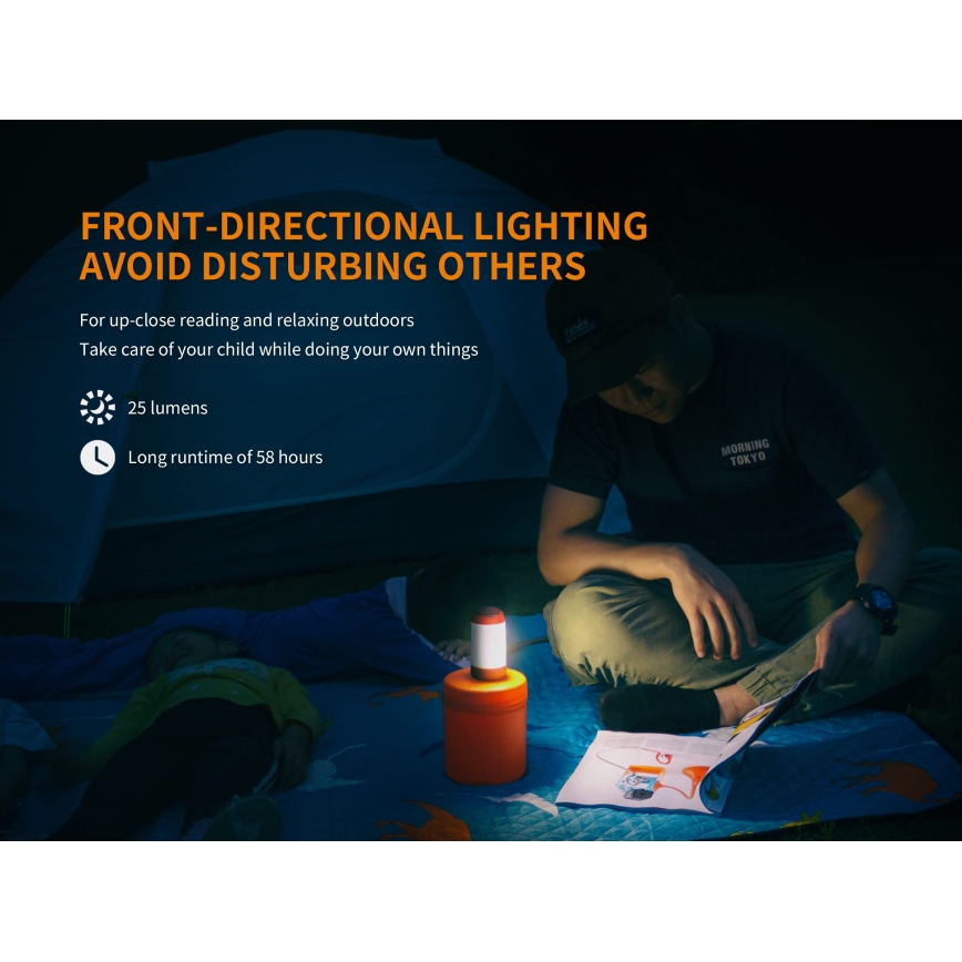 Fenix CL26RBLACK - LED Regulação portable rechargeable candeeiro LED/USB IP66 400 lm 400 h preto