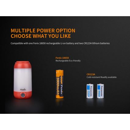 Fenix CL26RBLACK - LED Regulação portable rechargeable candeeiro LED/USB IP66 400 lm 400 h preto