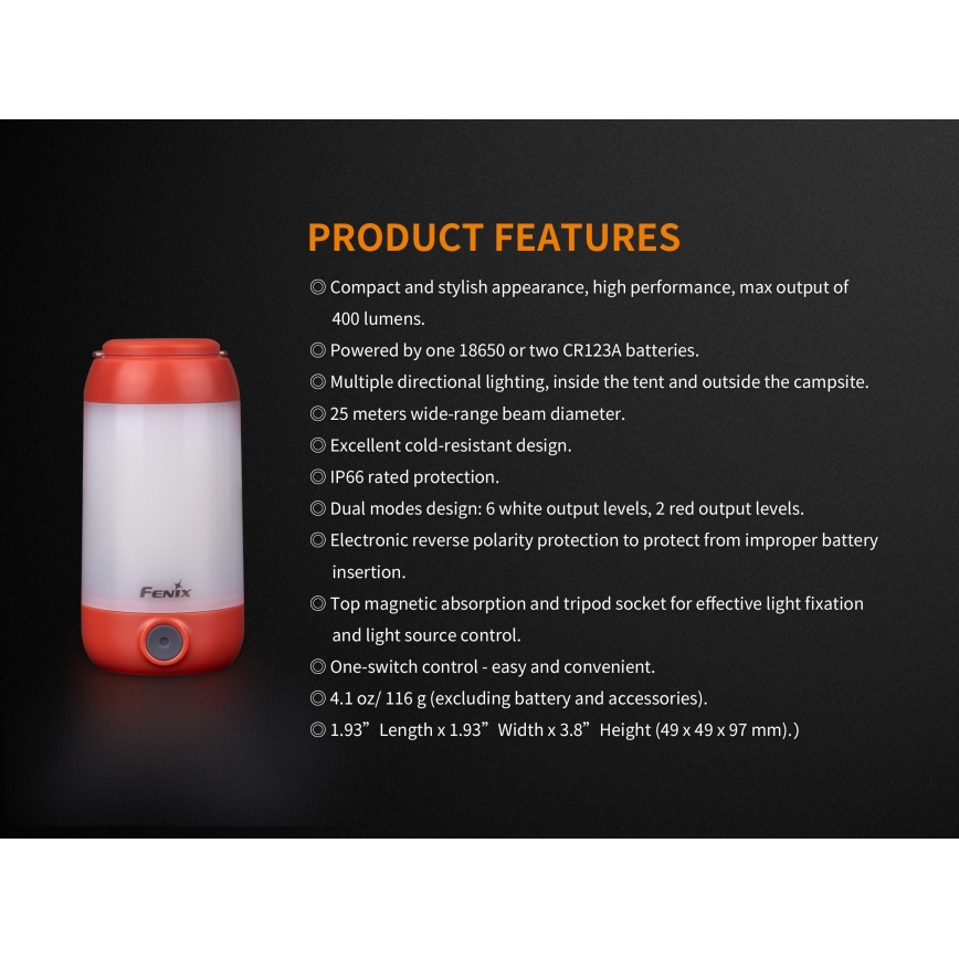 Fenix CL26RGREEN - LED Regulação portable rechargeable candeeiro LED/USB IP66 400 lm 400 h verde