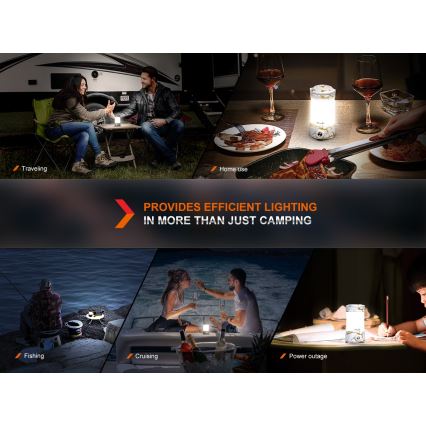 Fenix CL26RPROCAM - LED Regulação portátil recarregável candeeiro LED/USB IP66 650 lm 408 h 5000 mAh cinzento