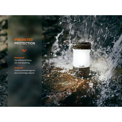 Fenix CL26RPROOLI - Candeeiro LED portátil com regulação LED/USB IP66 650 brilhante 408 h 5000 mAh verde