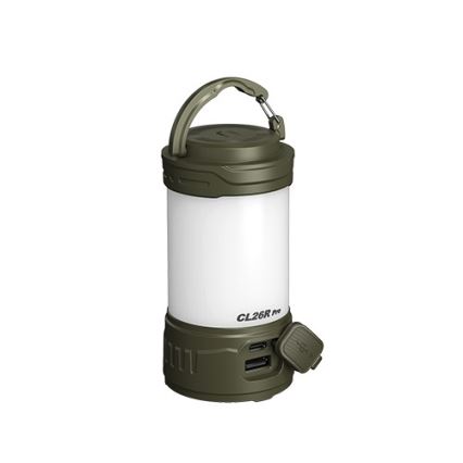 Fenix CL26RPROOLI - Candeeiro LED portátil com regulação LED/USB IP66 650 brilhante 408 h 5000 mAh verde