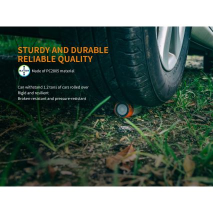 Fenix CL26RRED - Candeeiro portátil recarregável LED com regulação LED/USB/2xCR123A IP66 400 brilhante 400 h 2600 mAh laranja