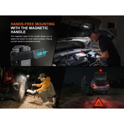 Fenix CL27RGRE - Iluminação LED com regulação LED/USB IP66 1600 brilhante 285 h 5000 mAh