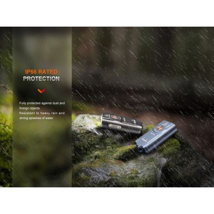 Fenix E03RV20BLU - Lanterna recarregável LED LED/USB IP66 500 lm 30 h 400 mAh