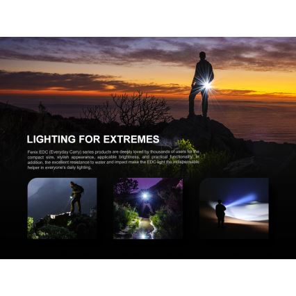 Fenix E05RBLC - Lanterna recarregável LED LED/USB IP68 400 lm 30 hrs