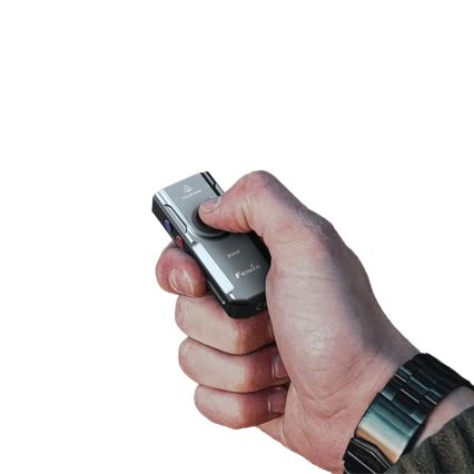 Fenix E06RGRY - Lanterna LED com regulação UV LED/USB IP66 700 brilhante 60 h 750 mAh cinzento