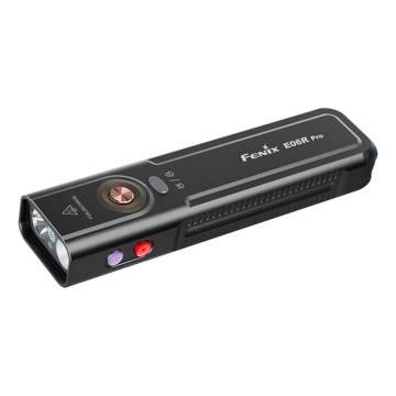 Fenix E06RPROEUBLC - Lanterna recarregável LED com regulação de intensidade, carregamento USB, 1650 mAh, IP66, 1600 lm, 111 h, preta
