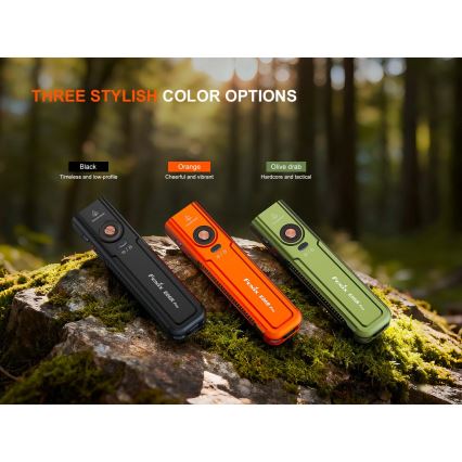 Fenix E06RPROEUBLC - Lanterna recarregável LED com regulação de intensidade, carregamento USB, 1650 mAh, IP66, 1600 lm, 111 h, preta