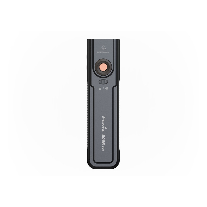 Fenix E06RPROEUBLC - Lanterna recarregável LED com regulação de intensidade, carregamento USB, 1650 mAh, IP66, 1600 lm, 111 h, preta