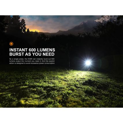Fenix E09R - Lanterna recarregável LED LED/USB IP68 600 lm 70 hrs
