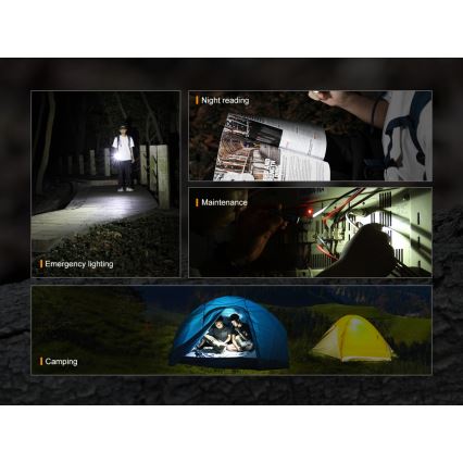 Fenix E09R - Lanterna recarregável LED LED/USB IP68 600 lm 70 hrs