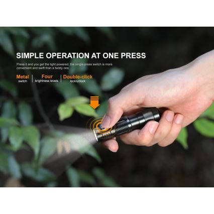 Fenix E09R - Lanterna recarregável LED LED/USB IP68 600 lm 70 hrs