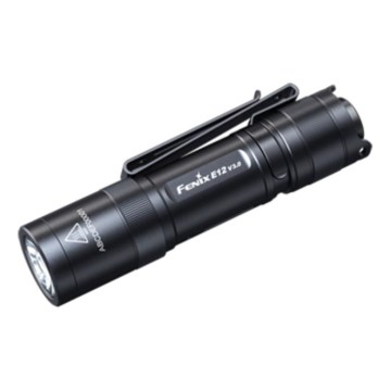 Fenix E12V30 - Lanterna LED recarregável com regulação de brilho LED/1xAA 2000 mAh IP68 200 lm 100 h preta