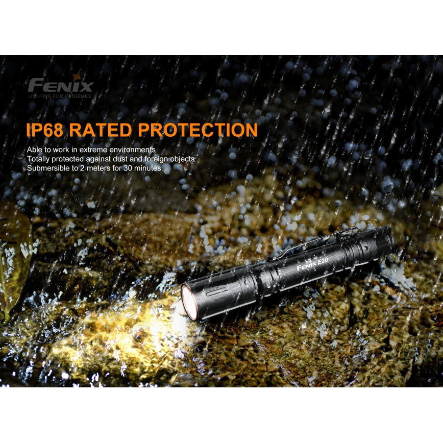 Fenix E20V20 - Lanterna LED LED/2xAA IP68 350 lm 200 hrs