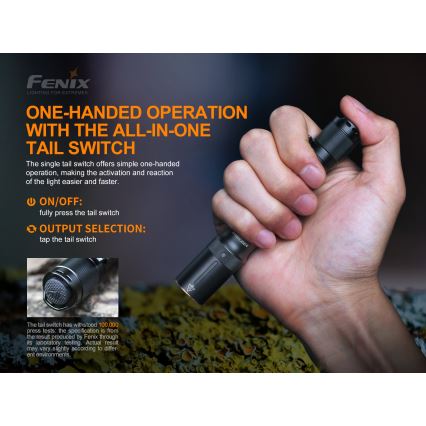 Fenix E20V20 - Lanterna LED LED/2xAA IP68 350 lm 200 hrs