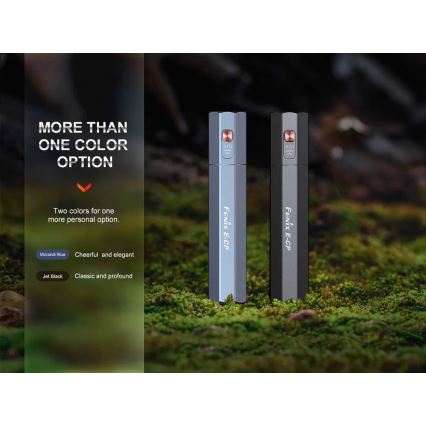 Fenix ECPBLUE - Lanterna recarregável LED com um power bank USB IP68 1600 brilhante 504 h 5000 mAh azul