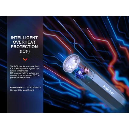 Fenix ECPBLUE - Lanterna recarregável LED com um power bank USB IP68 1600 brilhante 504 h 5000 mAh azul