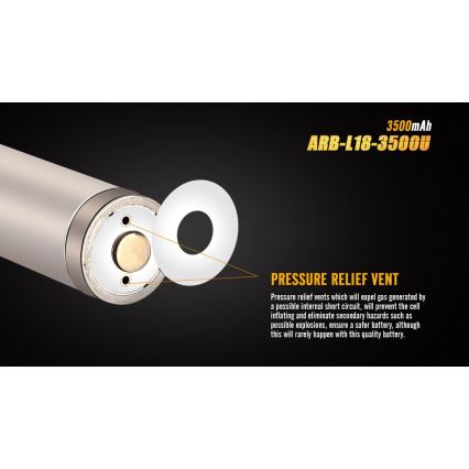 Fenix FE18650LI35USB - 1pc Bateria recarregável USB/3,6V 3500 mAh