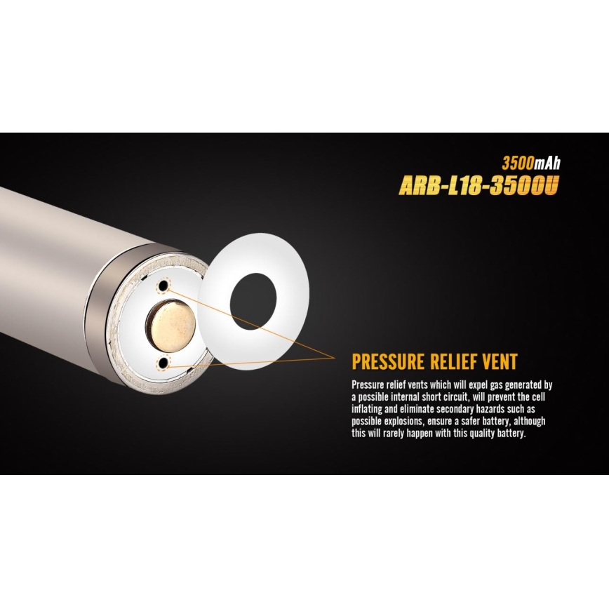 Fenix FE18650LI35USB - 1pc Bateria recarregável USB/3,6V 3500 mAh