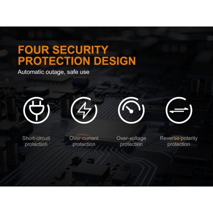 Fenix FENAREA4 - Carregador de pilhas 4xLi-ion/AAA/AA/C 5V