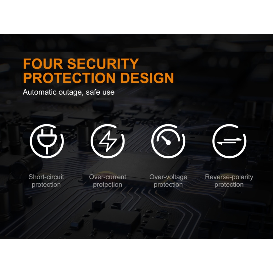 Fenix FENAREA4 - Carregador de pilhas 4xLi-ion/AAA/AA/C 5V