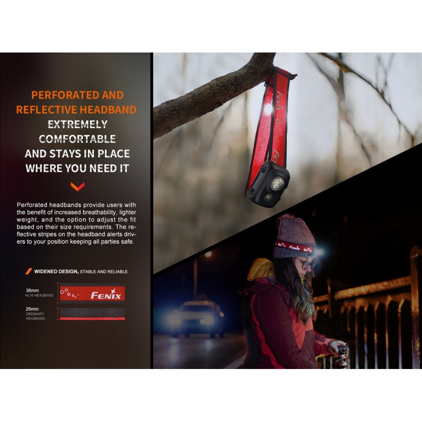 Fenix HL16V2GRN - LED Lanterna de cabeça LED/3xAAA IP66 450 lm 200 h verde