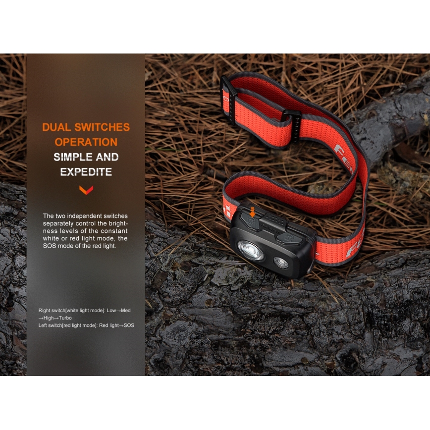 Fenix HL16V2GRN - LED Lanterna de cabeça LED/3xAAA IP66 450 lm 200 h verde