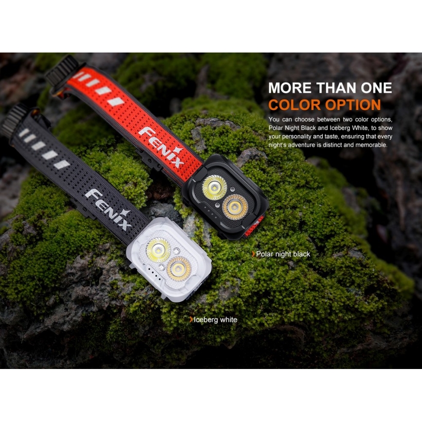 Fenix HL18RTV20BLC - Lanterna de cabeça LED com regulação LED/USB/3xAAA IP66 800 lm 160 h 1900 mAh preto/laranja