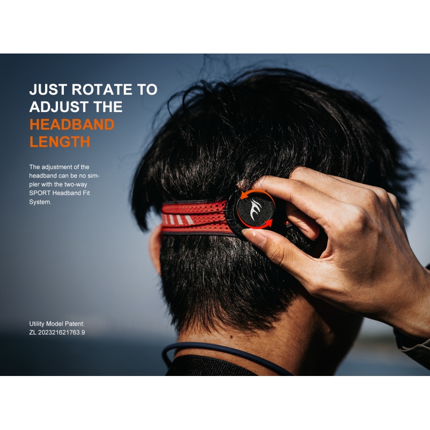 Fenix HL18RTV20BLC - Lanterna de cabeça LED com regulação LED/USB/3xAAA IP66 800 lm 160 h 1900 mAh preto/laranja