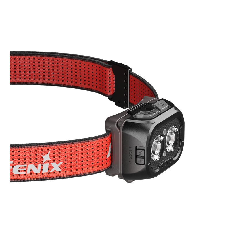 Fenix HL18RTV20BLC - Lanterna de cabeça LED com regulação LED/USB/3xAAA IP66 800 lm 160 h 1900 mAh preto/laranja