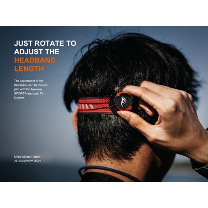 Fenix HL18RTV20WHT - LED Regulação recarregável lanterna de cabeça LED/USB IP66 800 brilhante 160 h branco/preto