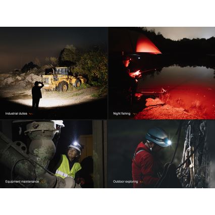 Fenix HL45R - LED Regulação recarregável focagem lanterna de cabeça LED/USB IP66 1000 brilhante 240 h preto