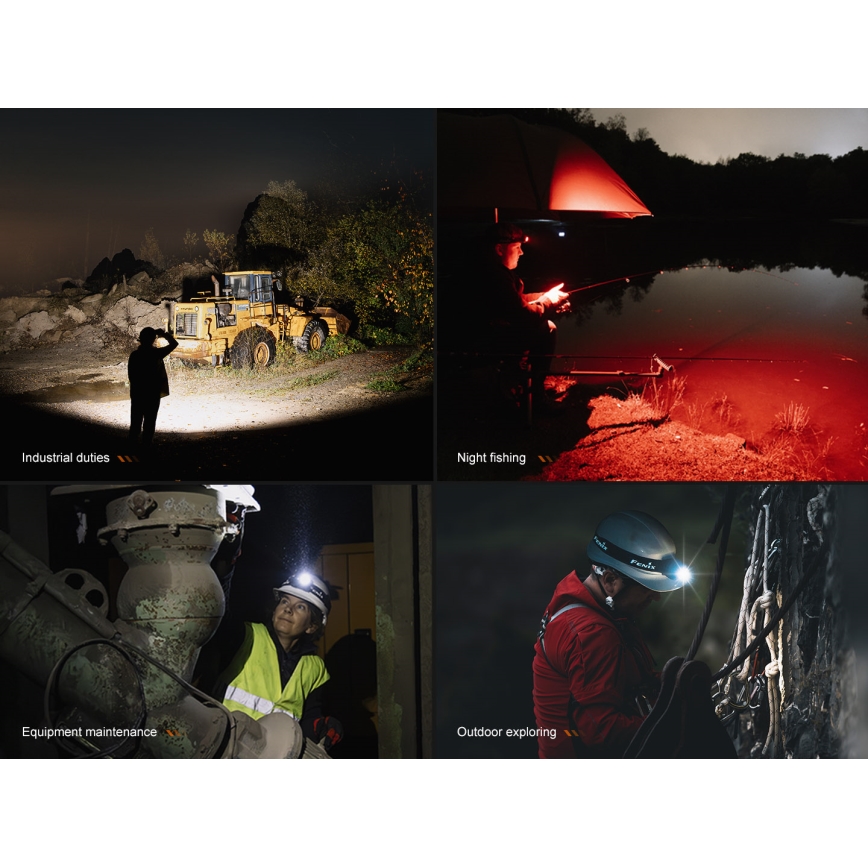 Fenix HL45R - LED Regulação recarregável focagem lanterna de cabeça LED/USB IP66 1000 brilhante 240 h preto