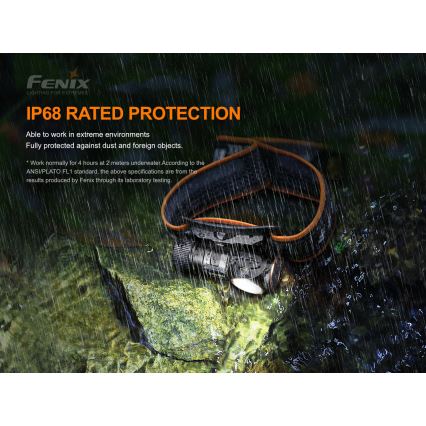Fenix HM51RV20 - Lanterna de cabeça recarregável LED 3xLED/1xCR123A/USB IP68 700 lm 120 h 700 m