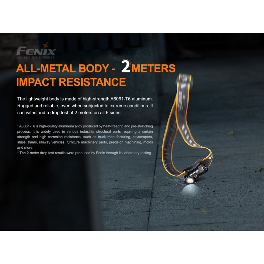 Fenix HM51RV20 - Lanterna de cabeça recarregável LED 3xLED/1xCR123A/USB IP68 700 lm 120 h 700 m