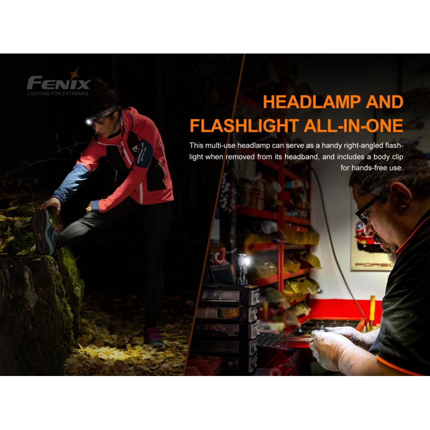 Fenix HM51RV20 - Lanterna de cabeça recarregável LED 3xLED/1xCR123A/USB IP68 700 lm 120 h 700 m